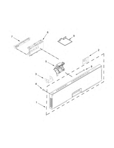 Control Panel And Latch Parts Diagram and Parts List for JDB8500AWX3  Jenn-Air Dishwasher