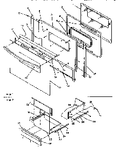 Oven Door & Storage Door Diagram and Parts List for ARG7301L-P1143324NL  Amana Range
