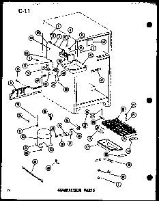 Compressor Parts Diagram and Parts List for TC18F-G-P75288-5WG  Amana Refrigerator
