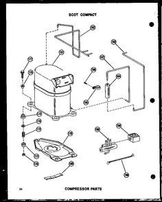 Compressor Parts Diagram and Parts List for 5-SPJM P54360-40R Amana Air Conditioner