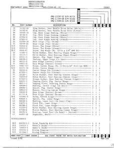 Doors Page 3 Diagram and Parts List for 21304-0A  Admiral Refrigerator