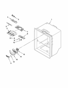 Refrigerator Liner Parts Diagram and Parts List for GB2526LEKS4  Amana Refrigerator