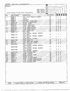 Shelves And Accessories Page 2 Diagram and Parts List for 19143-0B  Admiral Refrigerator