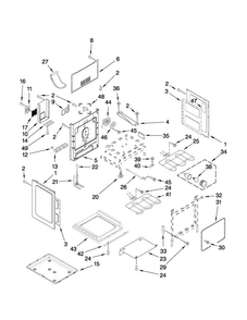 Chassis Parts Diagram and Parts List for MER8875WW1  Maytag Range