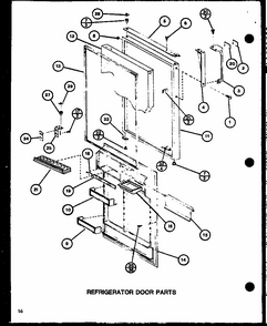 Refrigerator Door Parts (tc22h/p7711017w) (tc22h/p7711018w) Diagram and Parts List for TM18H-P7711005W  Amana Refrigerator