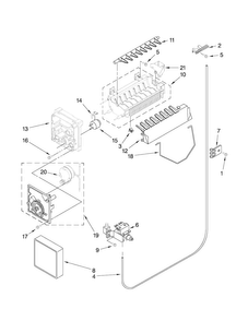 Icemaker Parts Diagram and Parts List for MSD2572VEB00  Maytag Refrigerator