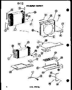 100 Series Compact Coil Parts Diagram and Parts List for ES108-2HL P67231-22R Amana Air Conditioner