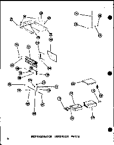 Refrigerator Interior Parts Diagram and Parts List for SRI19W-AG-P60340-24WG  Amana Refrigerator