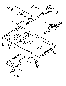Body Diagram and Parts List for CVG4380PD  Jenn-Air Cooktop