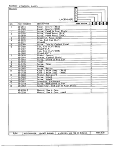 Control Panel Page 2 Diagram and Parts List for 8740A  Norge Dryer