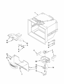 Freezer Liner Parts Diagram and Parts List for GB5525PEAS4  Maytag Refrigerator