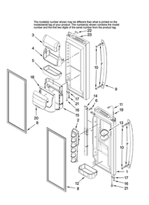 Refrigerator Door Parts Diagram and Parts List for MFI2569VEB0  Maytag Refrigerator