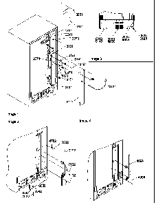 Cabinet Back Diagram and Parts List for SX322S2W-P1307303WW  Amana Refrigerator