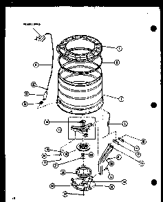 Section 9 Diagram and Parts List for LWD352L P1122902WL Amana Washer