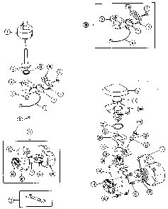 Blower Asm. Water Level Float Asm. Diagram and Parts List for DU598  Jenn-Air Dishwasher