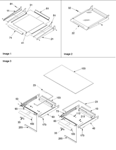 Shelving & Crisper Frame Assy Diagram and Parts List for TX21VC-P1315905WC  Amana Refrigerator