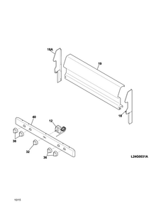 Backguard Diagram and Parts List for CRG3120LWG  Crosley Range