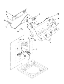 Controls And Water Inlet Parts Diagram and Parts List for CAW9444XQ1  Crosley Washer