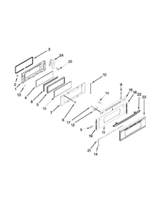 Upper Door Parts Diagram and Parts List for JDR8895BAW13  Jenn-Air Range