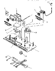Control Panel Diagram and Parts List for TR22S4L-P1196202WL  Amana Refrigerator