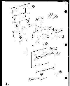 Section 1 Diagram and Parts List for AO-24SB-P85567-3S  Amana Wall Oven