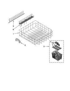 Lower Rack Parts Diagram and Parts List for MDB6769AWQ2  Maytag Dishwasher