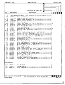 Freezer Door Page 2 Diagram and Parts List for 22802-A  Admiral Refrigerator