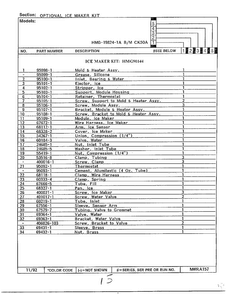 Optional Ice Maker Kit Page 2 Diagram and Parts List for 19824-1A  Admiral Refrigerator
