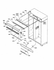 Upper Grille And Keyboard Diagram and Parts List for S148CA01-P1305502W  Amana Refrigerator
