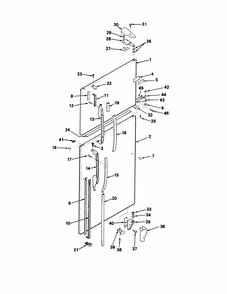 Door (outer) Diagram and Parts List for RTD17A-AH31D  Maytag Refrigerator