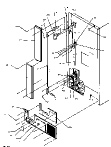 Cabinet Back Diagram and Parts List for TS18R2G-P1181803WG  Amana Refrigerator