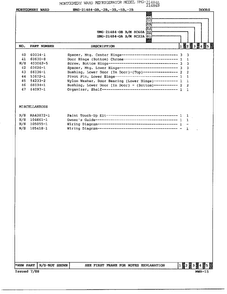 Doors Page 3 Diagram and Parts List for 21484B  Admiral Refrigerator