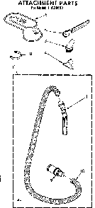 Attachment Parts Diagram and Parts List for 11620690  Kenmore Canister Vacuum
