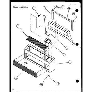 Front Assembly 1 Diagram and Parts List for PTC07300ER P9812501R Amana Air Conditioner