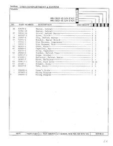 Unit Compartment And Shelves Page 3 Diagram and Parts List for 24824-0A  Admiral Refrigerator