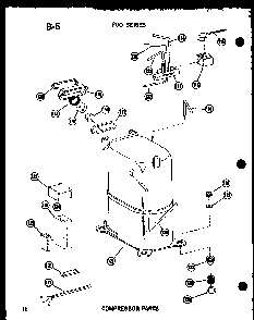 Compressor Parts Diagram and Parts List for ES216D-3MR P55417-43R Amana Air Conditioner