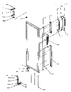 Ref Door Hinge And Trim Parts Diagram and Parts List for SQD25N2L-P1181317WL  Amana Refrigerator
