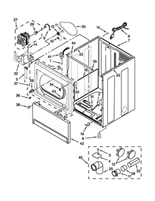 Cabinet Parts Diagram and Parts List for MGDX700XL2  Maytag Dryer