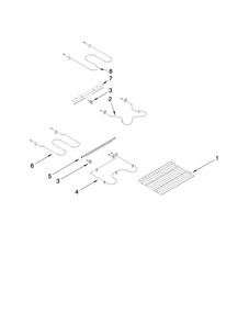 Rack And Element Parts Diagram and Parts List for MER6765BAW17  Maytag Range