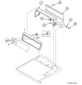 Control Hood Diagram and Parts List for SDE007WF  Speed Queen Dryer