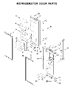 Refrigerator door parts Diagram and Parts List for MFI2269FRB02  Maytag Refrigerator