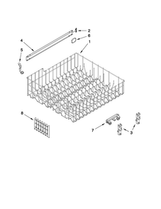 Upper Rack And Track Parts Diagram and Parts List for ADB1400AWB3  Amana Dishwasher