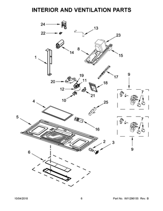 Interior And Ventilation Parts Diagram and Parts List for MMV4205FB6  Maytag Microwave
