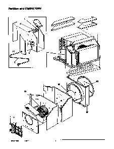 Partition And Control Assy Diagram and Parts List for TC11085W2A-PTC11085W2A  Amana Air Conditioner