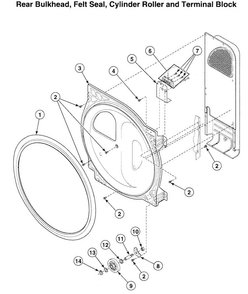 Roller Assy Diagram and Parts List for LTSA9AWN  Speed Queen Washer Dryer Combo