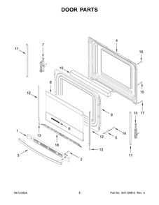 Part Location Diagram of W11688547 Whirlpool GLASS-DOOR
