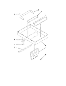 Burner Box Assembly Diagram and Parts List for JED3536WF00  Jenn-Air Cooktop