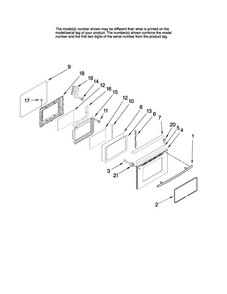 Lower Door Parts Diagram and Parts List for JER8895BAS12  Jenn-Air Range