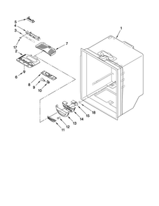 Refrigerator Liner Parts Diagram and Parts List for AFB2234WEB4  Amana Refrigerator