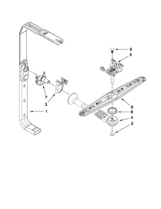 Upper Wash And Rinse Parts Diagram and Parts List for MDB4630AWS3  Maytag Dishwasher